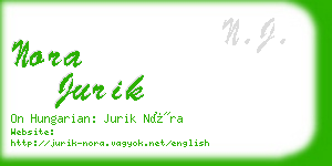 nora jurik business card